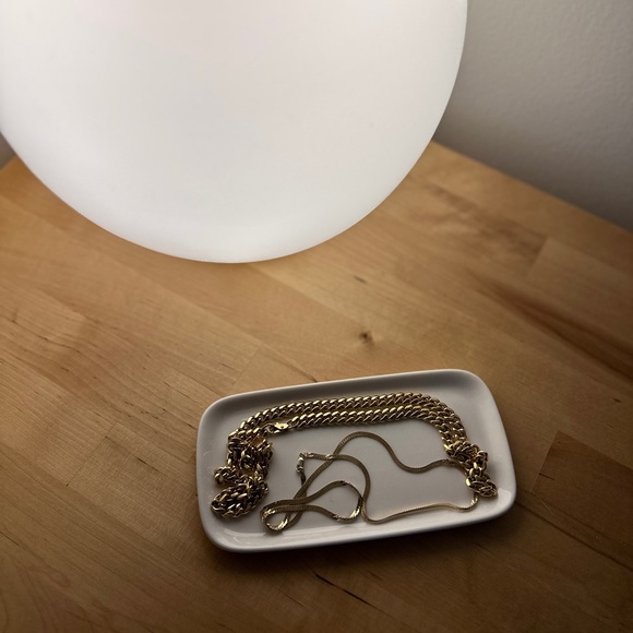 White Glass Soap Dish Trinket Tray - Picture 11 of 12